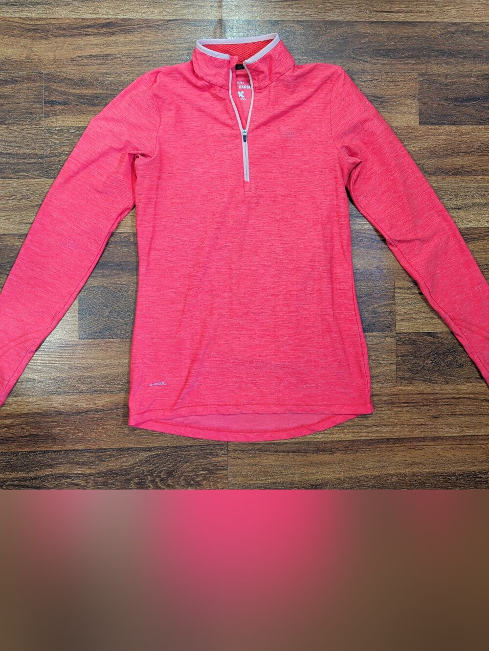 Helly Hansen Top Womens Large Pink Running X Cool 1/4 Zip Gorpcore Long Sleeve M